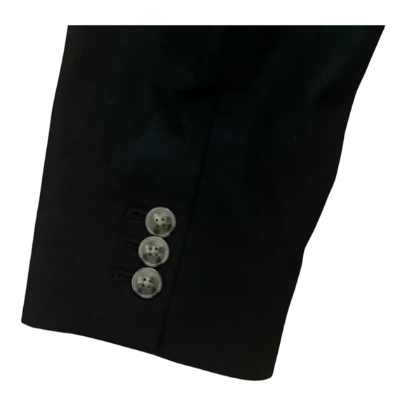 J. Crew Womens Black Petite linen-blend one-button blazer - Picture 7 of 11